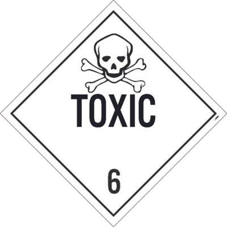 NMC Toxic 6 Dot Placard Sign, Pk10 DL87TB10